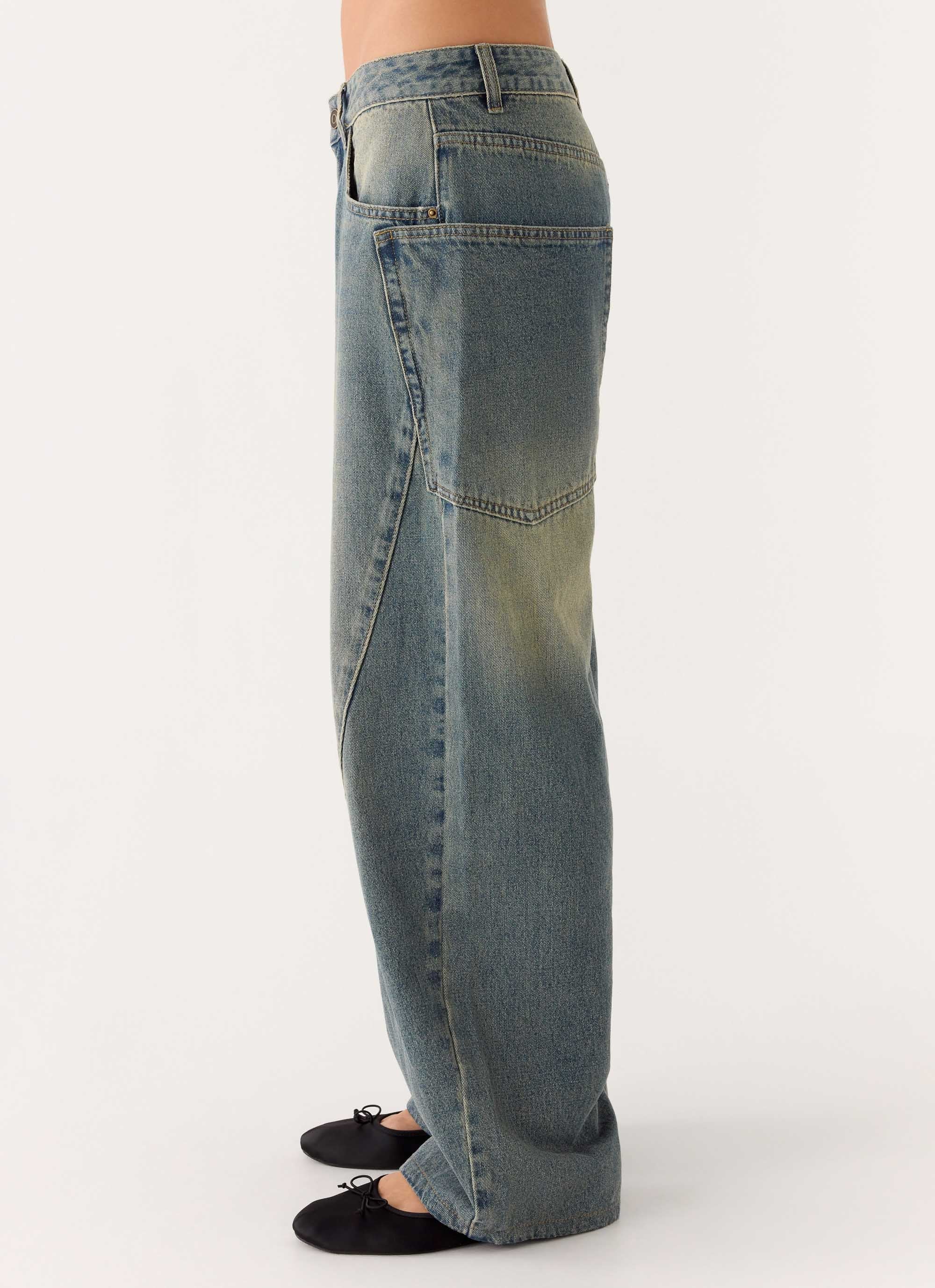 Joseph Low Rise Denim Jeans - Vintage Wash Blue