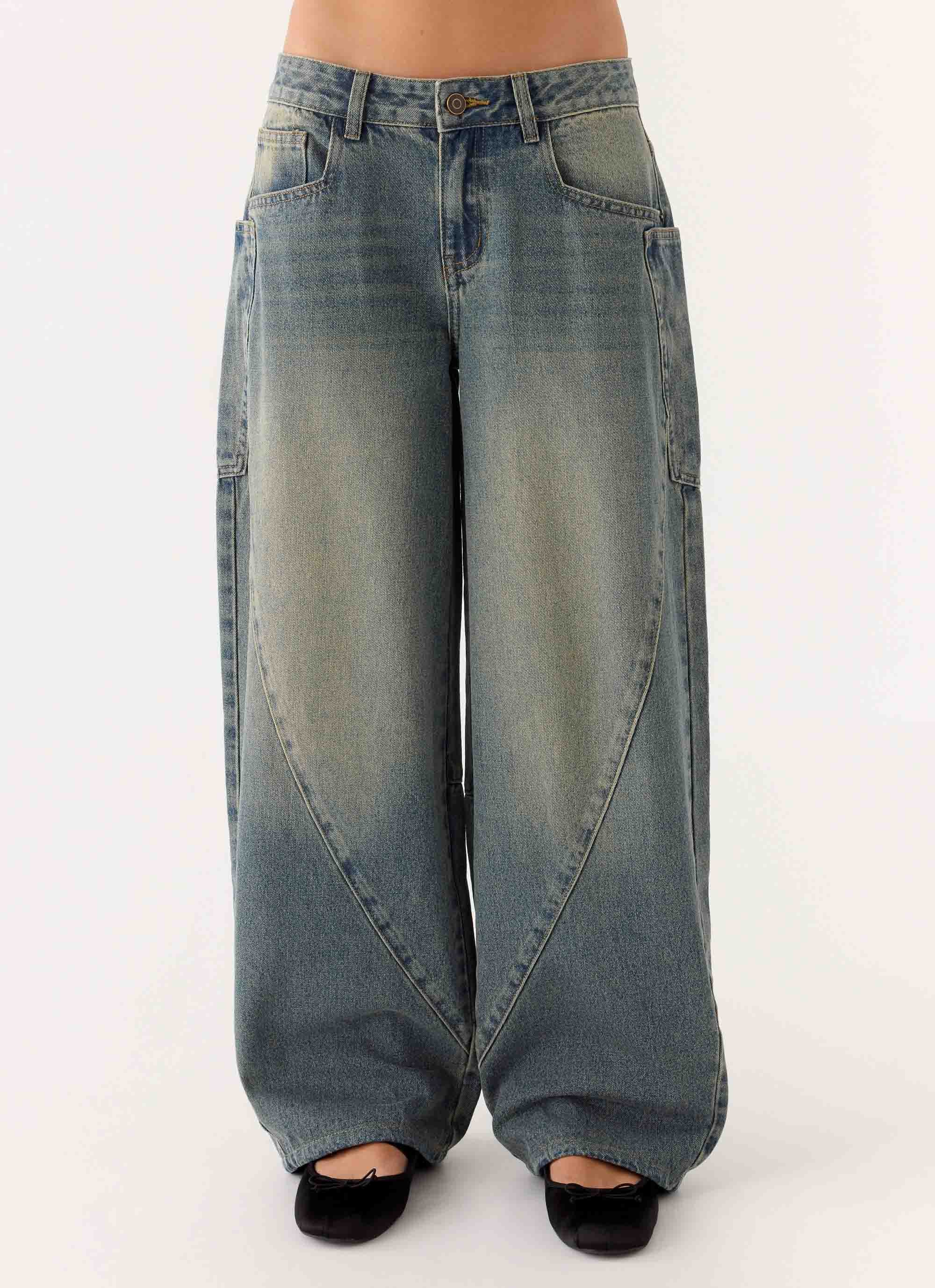 Joseph Low Rise Denim Jeans - Vintage Wash Blue