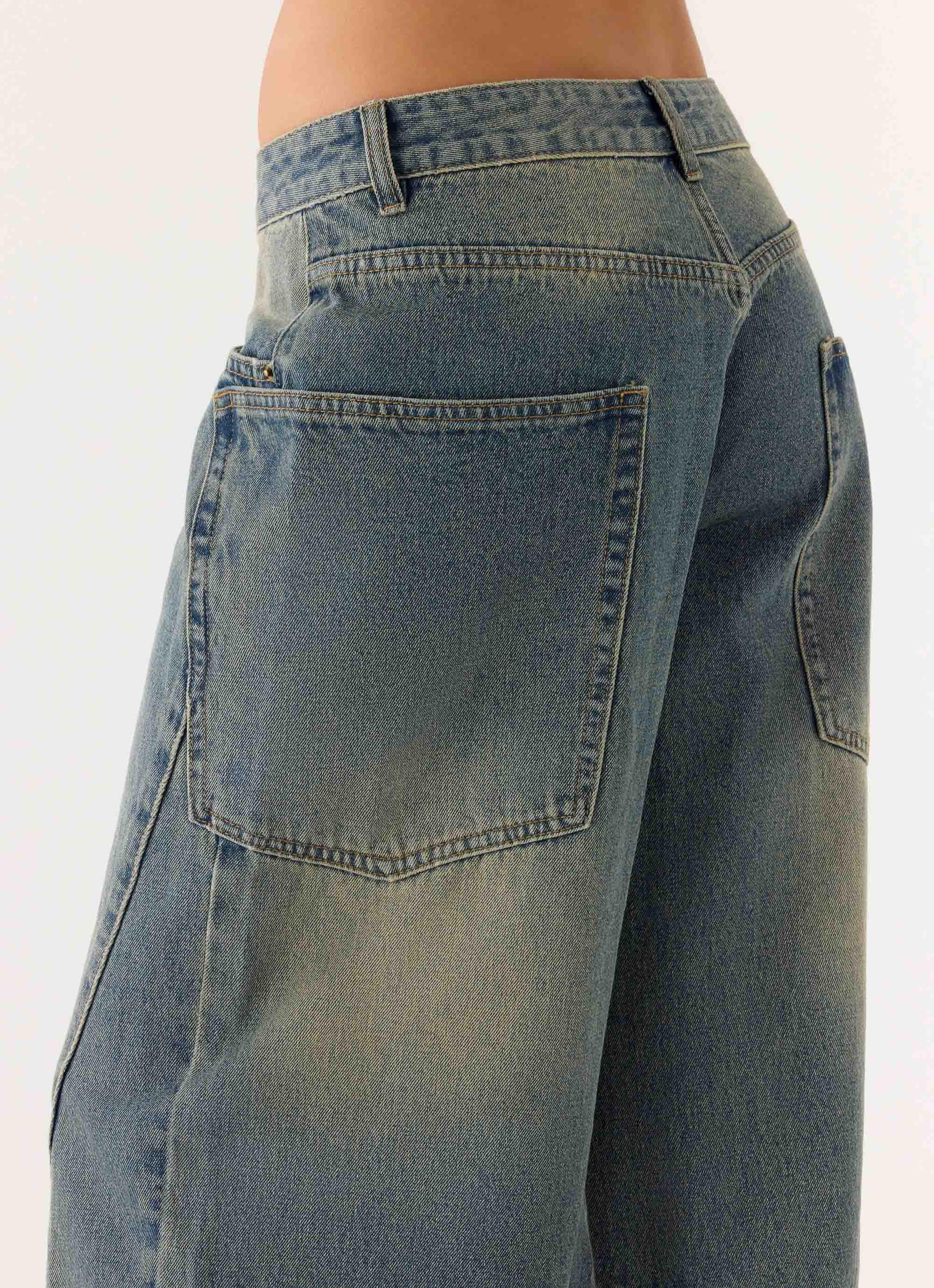 Joseph Low Rise Denim Jeans - Vintage Wash Blue